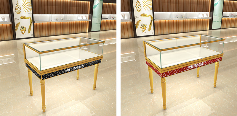 藝術(shù)玻璃展示柜,黃金珠寶柜臺